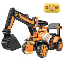 活音 儿童电动挖掘机可坐人遥控工程车玩具车大型 宝宝挖土机超大号带音乐 男孩可骑挖挖机玩具3-6岁 黄色遥控款【电动挖臂+智能早教+远程遥控护栏扶手】 大礼包:帽子/车筐/拉绳/海洋球/铲子/电池/贴