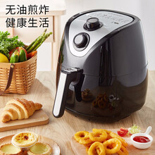 利仁空气炸锅家用多功能3.5L黄金容量无油低脂煎炸约4人用薯条机 黑色KZ-J3400