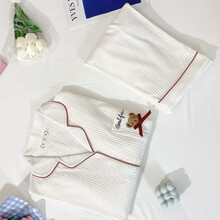 十月结晶同款 希妈妈睡衣月子服春夏纯棉产后吸汗产妇哺乳孕妇睡衣秋冬季4月份5 9HAO8003 XL