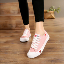 小学生8女孩子9春季10中大童11帆布单鞋子12板鞋13休闲运动鞋15岁 G1212粉色 鞋码偏小 35