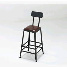 吧台桌椅组合北欧实木吧台桌靠墙酒吧咖啡厅奶茶店长条窄吧台家用高脚桌椅组合 豹点 皮革面