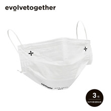 evolvetogether口罩SMFK联名款鞠婧祎吴宣仪明星网红同款时尚口罩 SMFK联名款白色3片