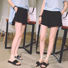 莎纤韵 孕妇裤子夏季薄款时尚外穿潮妈短裤女小个子大码打底安全裤春夏装 黑色 L