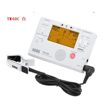 日本TM60调音器节拍器 管乐提琴校音器二合一萨克斯长笛黑管 TM60C 白 含拾音夹 +送擦布