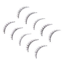 3D假睫毛自然短款素颜裸妆仿真日常自粘学生初学者新手套装 一盒五对装+胶水+镊子+剪刀