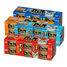 AIXIA爱喜雅黑缶咻咻幼猫成猫湿粮猫罐头泰国进口猫零食 80g 金枪鱼加鲣鱼片(6罐装)
