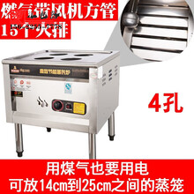 蒸包炉商用蒸包子机流动摆摊用节能王全自动蒸汽炉馒头肠粉机 燃气方管4孔【电气并用】