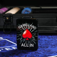 游戏大陆（gameland）德州扑克筹码庄牌庄片庄码 ALL IN全押 方形黑色水晶ALL IN