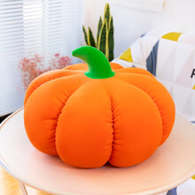 泰格睿新款万圣节南瓜抱枕公仔毛绒玩具超软靠垫儿童布娃娃玩偶女生礼物 桔红色 27厘米