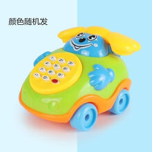 不舍天真 宝宝儿童音乐电话机0-3岁小孩巴士车电话机婴儿早教玩具仿真汽车【3月3日发完】 笑脸电话车【2辆】颜色随机 带电池