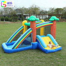 充气城堡 小型家用新款儿童充气城堡家用室内小型滑梯乐园淘气堡跳床宝宝玩具游乐场 彩虹城堡