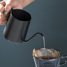 手冲咖啡壶挂耳咖啡手冲壶304不锈钢细嘴咖啡壶长嘴滴漏水壶可OEM 黑色 250ml