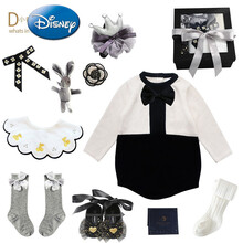 迪士尼(Disney)高档轻奢新生婴儿衣服礼盒女宝宝春秋套装裙小香风公主裙满月百天周岁礼物清仓正品 小香风豪华套装(D款温柔小姐姐单件款) 59cm(59cm(0-3个月宝宝))