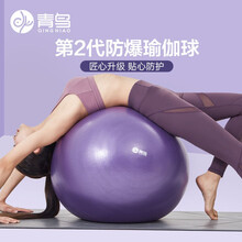 青鸟安全防爆瑜伽球 加厚防滑专业防爆材质瑞士球 男女通用健身平衡球 孕妇助产儿童玩具弹力球 暮紫 75CM