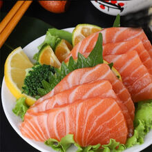 海鲜冰鲜三文鱼现杀刺生辅食新鲜日式料理寿司生鱼片即食生吃 二份装 去皮净重420g左右
