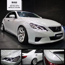 改色膜 全车贴 黑武士汽车哑光陶瓷钢琴黑膜亚光磨砂黑车身改色贴膜 珠光白(1.5米*1米)