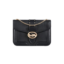 蔻驰 COACH 奢侈品 送女友 女士小号皮质黑色单肩斜跨包6925 IMBLK