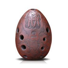 空谷埙 十孔双腔埙 蛋埙 陶埙 演奏双腔埙 可水洗 埙乐器 F调右起 G调右起