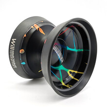 WILL YYF悠悠球  1A死睡眠溜溜球专业竞技双金属镶环设计YOYOFACTORY 彩虹泼墨黑镶环