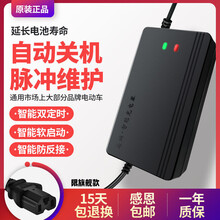 适用于电动车电瓶车充电器48V12Ah60V72V20Ah通用雅迪爱玛台铃新日三轮车铅酸电池 48V12Ah T型通用 普通款