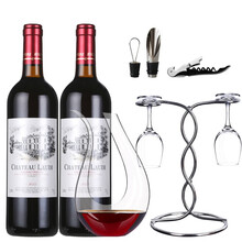 纳菲尔法国原酒进口红酒 干红葡萄酒 多规格2支装6支整箱装 全套酒具 2瓶装套装 加酒具