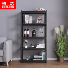 班龙置物架货架落地厨房置物架子钢制客厅展示架仓库阳台金属铁架子 长800*高1600mm(五层） 宽450mm