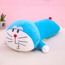 泰格睿哆啦a梦毛绒玩具女生睡觉床上夹腿叮当猫抱枕长条机器猫玩偶娃娃 亲亲款 60厘米