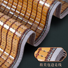 定做沙发垫夏季麻将凉席沙发垫冰垫 夏天沙发凉垫客厅组合皮木沙发罩巾 亚麻简约防滑竹凉垫转角贵妃垫简叙 碳化亚麻包边【双筋】 50*150cm