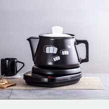 壶福（HF）养生壶中药锅煎药壶全自动陶瓷家用熬中医砂锅电炖药煲煎药罐分体  5L黑壶G+黑底座A