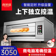 喜莱盛 烤箱商用电烤箱燃气烤箱大型大容量电烤炉蛋糕面包月饼披萨烤箱焗炉一层二层三层两层四盘 一层两盘 微电脑款（燃气）