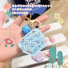 掌上打地鼠迷你地鼠游戏机俄罗斯套圈水机环保儿童玩具 蓝地鼠(铃铛+声光含电)