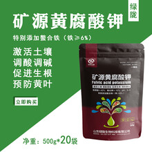 矿源黄腐酸钾水溶肥料腐殖酸肥叶面肥冲施肥生根肥抗重茬农用 矿源黄腐酸铁500g*20袋