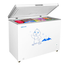 奥克斯（AUX) 冰柜商用顶开门冷冻冷藏转换卧式节能大容量家用冷柜家用商用二合一冷柜 250升单门单温冷柜【一级能效】