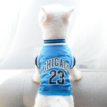 宠哆哆 狗狗衣服猫咪衣服宠物衣服春夏装透气外出篮球服