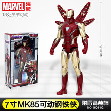 中动钢铁侠漫威手办蜘蛛侠玩具复仇者联盟美国队长绿巨人模型灭霸 【7寸】MK85钢铁侠