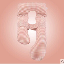 孕妇枕头护腰靠背托腹睡觉侧卧枕孕u型抱枕靠枕多功能怀孕用品孕妈月子睡觉神器 粉色