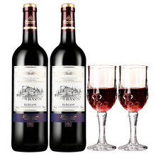 超市	法国原瓶进口红酒 罗莎庄园干红葡萄酒2瓶双支装750ml*2