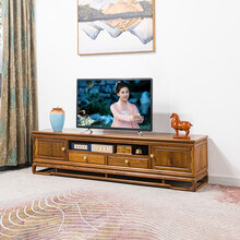 寻古红木家具非洲鸡翅木（学名：非洲崖豆木）电视柜实木新中式客厅原木全实木电视柜 长220*宽45*高50cm