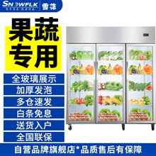 【送货入户】雪花商用两门三门厨房冰箱立式冷藏保鲜展示柜两门饭店酒店不锈钢冷柜立式冷冻冰柜厨房冰柜商用 三门保鲜柜
