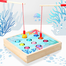 yestep儿童钓鱼玩具磁性婴儿宝宝早教益智1-2-3岁亲子互动桶装 趣味钓鱼游戏