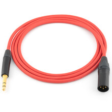 莫伽米 2549大三芯对卡侬公 卡农对6.5电容麦话筒音箱线 玫红色 1.5米