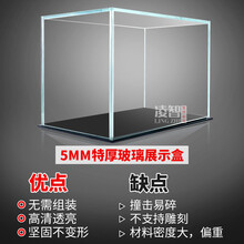 适用乐高积木熊bearbrick1000%亚克力展示盒 公仔玩具动漫模型收纳防尘罩 玻璃展示盒（厚5mm，不带镜面） 透明底
