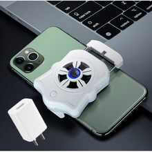 酷斯基 手机散热器小风扇水冷液冷降温神器背夹吃鸡半导体冰封充电无线便携式主播同款手机苹果华为荣耀通用 【p9内置电池风冷散热器白色】+2A充电头