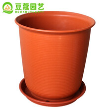 花盆 塑料花盆环保加厚新款仿陶瓷盆阳台树脂花盆 高款长体陶红色 特小