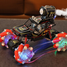 蝙蝠侠战车手势感应遥控车仿真氮气喷雾合金越野攀爬车儿童玩具漂移遥控汽车 男孩生日礼物 双电池