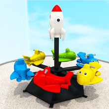 儿童旋转转椅幼儿园室内外转马转椅玩具幼儿转盘摇马卡通动物转椅大型玩具游乐设备 新款6座