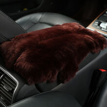 中央扶手箱垫 汽车宝马5系扶手箱垫奔驰E手扶垫奥迪A6整张柔软扶手毛垫 巧克力色扶手垫