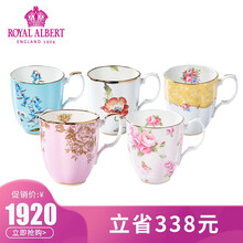 Royal Albert英国皇家阿尔伯特进口骨瓷马克杯茶具欧式咖啡杯礼盒婚庆礼 五件套(1950-1990)