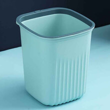 北欧ins风垃圾桶家用简约创意无盖大号卧室客厅厨房浴室卫生桶 北欧蓝 加大号垃圾桶