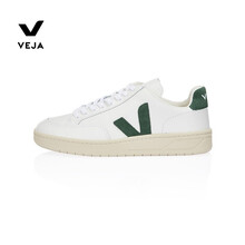 VEJA 男士V-12 法国潮牌经典百搭小白鞋休闲运动鞋 绿标绿尾男鞋 XD022336B 白色 43